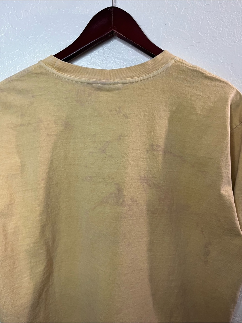 Vintage Stussy Juggler Yellow Pigment Dyed Graphic Tee Size Large - Picture 9 of 9